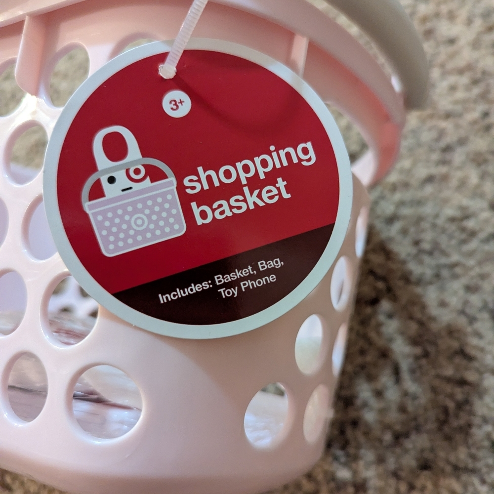 Mini Pink Target Shopping Basket - Picture 2 of 5